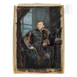 The Kingdom of Poland - 19th Century - Portrait of a Landowner / Official in a Fur Coat (Aristocracy, Society of the Kingdom of Poland, Photography, Photograph)