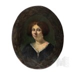 [SARMATIA] The First Polish Republic—17th/18th century—Coffin Portrait of a Noblewoman in the Sarmatian Style, Oil on Panel (Death, Baroque, Nobility, Palace Portrait, Women’s Art, Poland)
