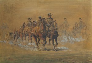 Jan Jakowicz (1878 Sitkowce - Warszawa 1969) - Polska - II RP - Działon Artylerii Konnej (1939, DAK, Dywizjon Artylerii Konnej)