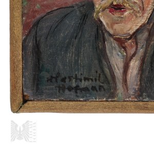 Wlastimil Hofman (1881 Karlin - Szklarska Poręba 1970) - Polska - Mleczarz, Olej na Desce (Proweniencja, Symbolizm, Szklarska Poręba)