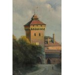 Jan Gwalbert Olszewski (1873, Będzin–1943, Warsaw) - Poland - St. Florian’s Gate in Kraków, Oil on Wood (Realism, “Wędrowiec,” Society for the Encouragement of Fine Arts, Wojciech Gerson’s Drawing School, Stefan Batory Middle School in Warsaw)