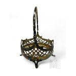 [WARSAW PLATES] Fraget - 19th/20th century - Plated Art Nouveau/Eclectic Sugar Bowl Basket (Eclecticism, Neo-Rococo, Tableware, Table Accessories, Warsaw-Wola, Varsaviana)