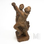 [YOUNG POLAND] Antoni Kurzawa (1842, Turza–1898, Kraków) – Figure – “Polish Dance” Series, Terracotta (Sculpture, Kraków, Folklore)
