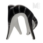 [ĆMIELÓW] Mieczysław Naruszewicz (Warsaw 1923–2006) - Poland - 1950s–1960s - New Look - Wild Cat (Porcelain, Design, Ceramics, Figurine, People’s Republic of Poland)