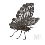 [SILVER 0.800] Poland - 20th century - Openwork Butterfly with Spread Wings (Filigree, Art Nouveau(?))