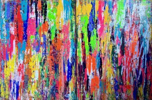 Gossia Zielaskowska, Blue Green Violet Mistical Dream (dyptyk), 2026