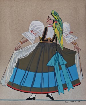 Zofia Stryjeńska (1891-1976), Ślubny strój śląski, 1939