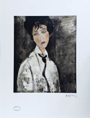 Amedeo Modigliani (1884-1920), Kobieta w czarnym krawacie