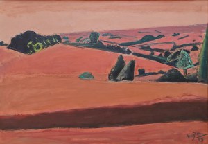 Henryk Hayden (1883-1970), Czerwony pejzaż, 1959