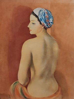 Mojżesz Kisling (1891-1953), Akt w turbanie, 1952