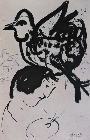 Marc Chagall (1887-1985), Malarz i kogut