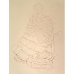 Gustav Klimt (1862-1918), Siedząca dama, 1912