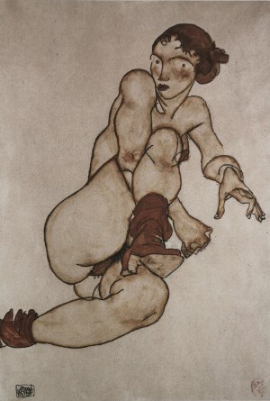 Egon Schiele (1890-1918), Akt w brązowych butach