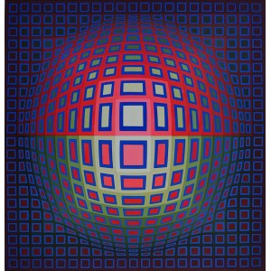 Victor Vasarely (1906-1997), Błękitna kompozycja