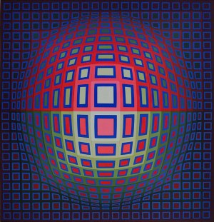 Victor Vasarely (1906-1997), Błękitna kompozycja