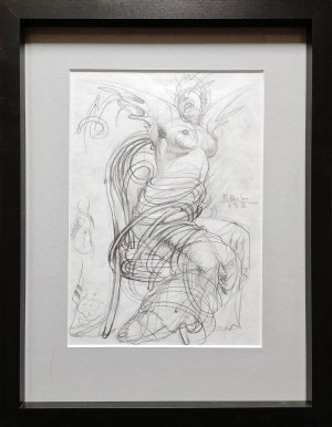 Franciszek Starowieyski (1930-2009), Skrzydlata kobieta, 1992