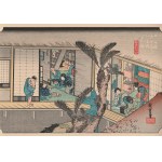 Utagawa Hiroshige, Akasaka (Interior of an Inn), from the Tōkaidō series