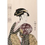 Kitagawa Utamaro, Beauty with a Fan (bijin-ga), from the series "Beauties of Our Time"