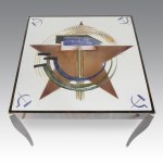 Celeste Dell'Anna (design by) “Turning The Tables” Side Table - Limited Edition Design: Red Star