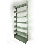 Gio Ponti Six-Shelf Bookcase in Green Lacquered Metal