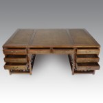 Large Oriental-style elm desk