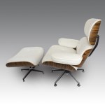 Charles & Ray Eames (design by) Armchair and footrest, made in Italy