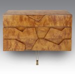 Gio Ponti Chest of Drawers in briarwood and walnut, manufactured by Giordano Chiesa - Italy