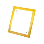 Tabletop mirror with yellow glass