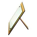 Tabletop mirror with yellow glass