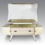 Silvio Cavatorta Ivory-Lacquered Wooden Cabinet