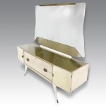 Silvio Cavatorta Ivory-Lacquered Wooden Cabinet