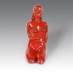 Alfredo Barbini after Napoleone Martinuzzi Glass sculpture "Kneeling Woman," made in Murano, Italy