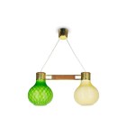Two-light pendant lamp, made in Italy
