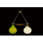 Two-light pendant lamp, made in Italy