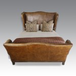 Chester Leather Double Bed, Made in England