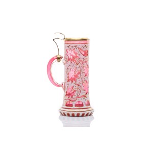 CASED ROSALINE GLASS TANKARD WITH GILDING | NORTHERN BOHEMIA