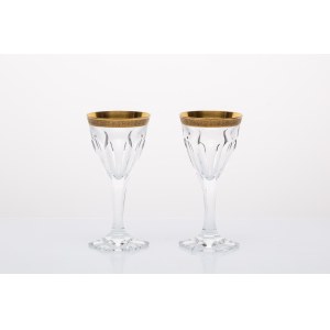 PAIR OF WINE GLASSES WITH OROPLASTIQUE | MOSER, KARLOVY VARY (CZECH REPUBLIC)