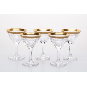 SET OF 5 WINE GLASSES | MOSER, KARLOVY VARY (CZECH REPUBLIC)