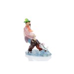 JAROSLAV BRYCHTA (1895 - 1971) | GLASS FIGURAL SCULPTURE "FISHERMAN" (CZECH / BOHEMIAN)