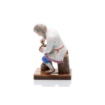 SHOEMAKER WEAVING LAPTI | ALEKSEI POPOV PORCELAIN FACTORY (ПОПОВЫ), GORBUNOVO NEAR MOSCOW, RUSSIAN EMPIRE