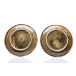 PAIR OF LARGE WALL MAJOLICA PLATES WITH RELIEF GNOME MOTIFS | GEBRÜDER SCHUTZ (BLANSKO)