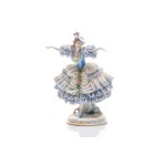 LACE PORCELAIN FIGURINE "DANCING LADY" | MÜLLER & CO., VOLKSTEDT (SCHWARZBURG, THURINGIA, GERMANY)