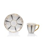MOCHA CUP IN GEOMETRIC ART DECO STYLE | PORZELLANFABRIK MÄBENDORF / CHRISTIAN CARSTENS GMBH, MÄBENDORF, THURINGIA (GERMANY)