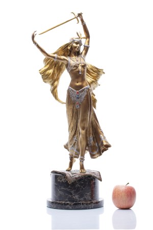 FRANZ XAVER BERGMANN (1861 - 1936) | ORIENTAL SWORD DANCER (AUSTRIA / AUSTRIAN)