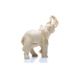 WALKING ELEPHANT WITH RAISED TRUNK | ASIA