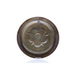 BAROQUE BRASS ALMS BOWL WITH GOTHICIZING ROSETTE | NUREMBERG, GERMANY