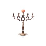 LARGE FIVE-ARM BRASS CANDLESTICK | CENTRAL EUROPE