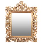 RICHLY CARVED AND GILDED MIRROR IN FLORENTINE STYLE | CENTRAL EUROPE