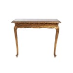 GILDED CARVED CONSOLE TABLE IN SECOND ROCOCO STYLE | EUROPE