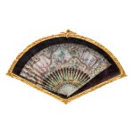 ROCOCO FAN WITH GALLANT SCENE IN FRAME | WESTERN EUROPE (FRANCE / ENGLAND)
